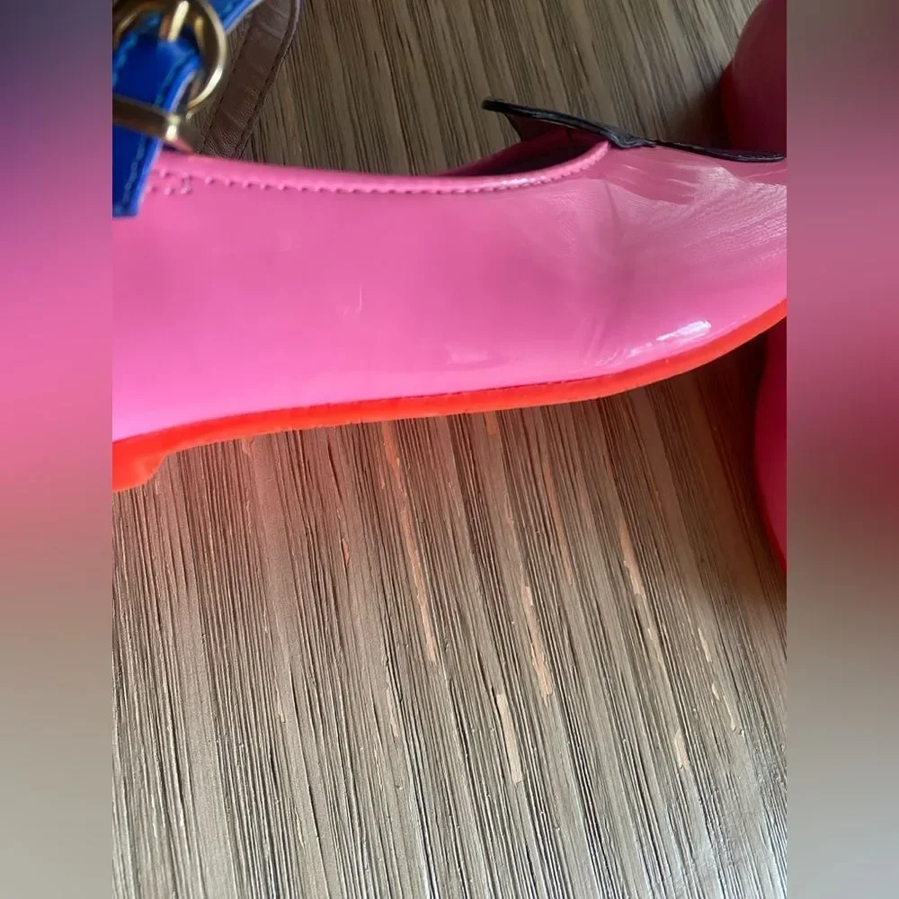 Sophia Webster Butterfly Patent Leather Flat in Pink Sz 29 EUR